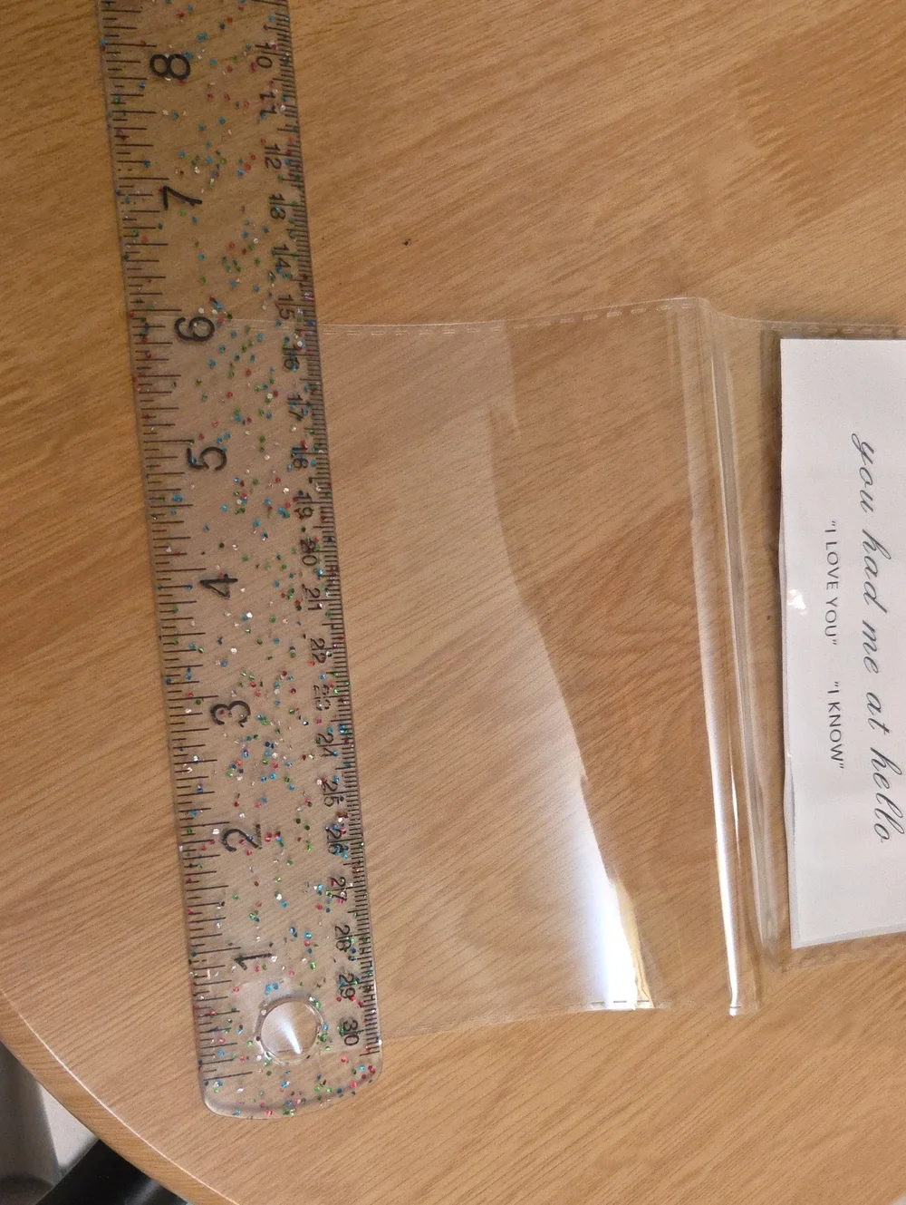 Clear Party Favor Bags with White Handles - You Had Me At Hello